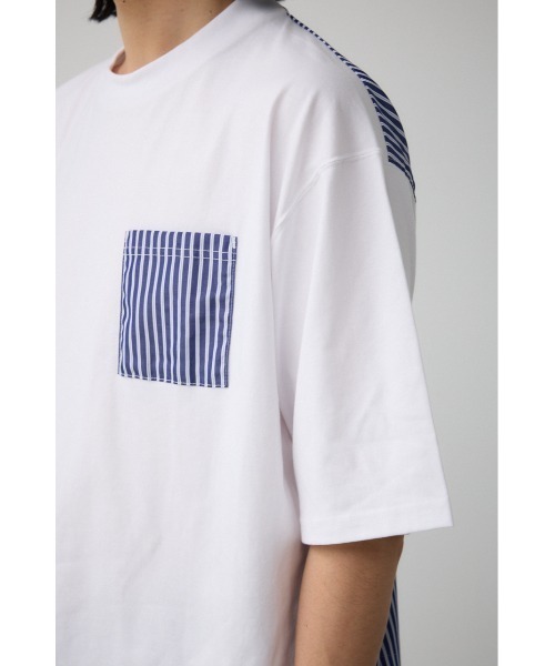 AZUL by moussy(アズールバイマウジー)の「シャツスウィッチングトップス(Tシャツ/カットソー・メンズ・グレー系その他/ホワイト系その他/ブラック系その他・LARGE/MEDIUM)」の12枚目の写真