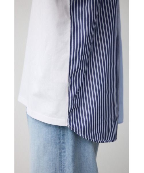 AZUL by moussy(アズールバイマウジー)の「シャツスウィッチングトップス(Tシャツ/カットソー・メンズ・グレー系その他/ホワイト系その他/ブラック系その他・LARGE/MEDIUM)」の14枚目の写真