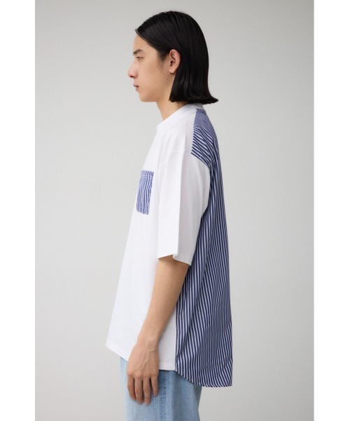 AZUL by moussy(アズールバイマウジー)の「シャツスウィッチングトップス(Tシャツ/カットソー・メンズ・グレー系その他/ホワイト系その他/ブラック系その他・LARGE/MEDIUM)」の8枚目の写真
