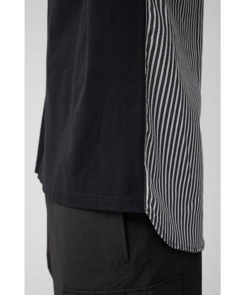 AZUL by moussy(アズールバイマウジー)の「シャツスウィッチングトップス(Tシャツ/カットソー・メンズ・グレー系その他/ホワイト系その他/ブラック系その他・LARGE/MEDIUM)」の18枚目の写真