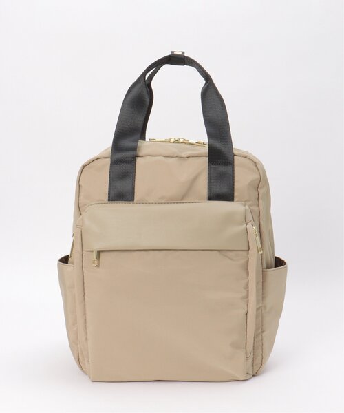 LBC（エルビーシー）の「10ポケットスクエアリュック（バックパック/リュック・レディース・ベージュ/ネイビー/ブラック・FREE）」の5枚目の写真