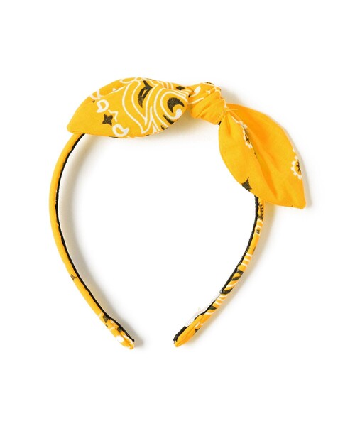 こども ビームス（コドモビームス）の「lusikka / バンダナ カチューシャ（カチューシャ・キッズ・ブラック/ライトブルー/イエロー/グリーン・ONE SIZE）」の4枚目の写真