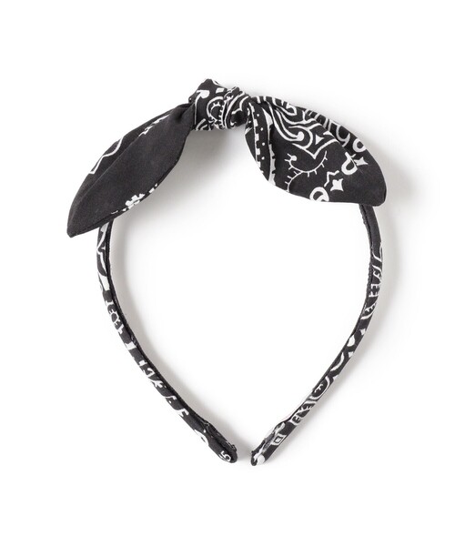 こども ビームス（コドモビームス）の「lusikka / バンダナ カチューシャ（カチューシャ・キッズ・ブラック/ライトブルー/イエロー/グリーン・ONE SIZE）」の2枚目の写真