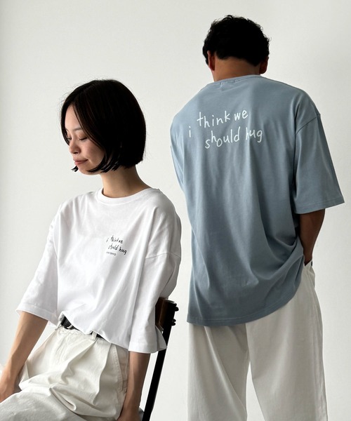 CANAL JEAN(キャナルジーン)の「1975 TOKYO SHOULD HUG半袖Tシャツ(Tシャツ/カットソー・レディース・ブルー/ホワイト/ブラック・LARGE/X-LARGE)」の4枚目の写真