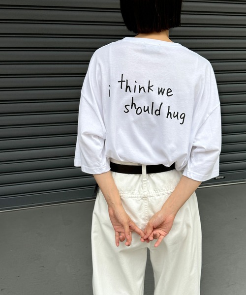 CANAL JEAN(キャナルジーン)の「1975 TOKYO SHOULD HUG半袖Tシャツ(Tシャツ/カットソー・レディース・ブルー/ホワイト/ブラック・LARGE/X-LARGE)」の6枚目の写真
