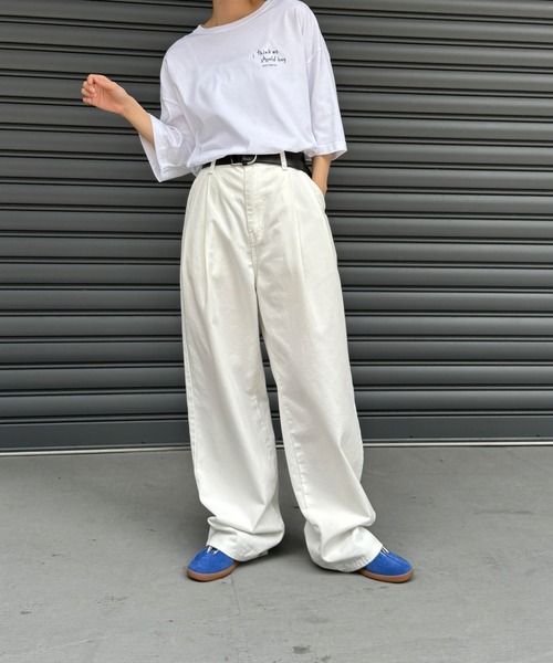 CANAL JEAN(キャナルジーン)の「1975 TOKYO SHOULD HUG半袖Tシャツ(Tシャツ/カットソー・レディース・ブルー/ホワイト/ブラック・LARGE/X-LARGE)」の7枚目の写真