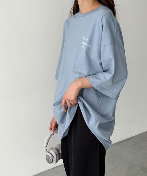 CANAL JEAN(キャナルジーン)の「1975 TOKYO SHOULD HUG半袖Tシャツ(Tシャツ/カットソー・レディース・ブルー/ホワイト/ブラック・LARGE/X-LARGE)」の11枚目の写真