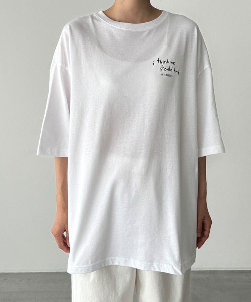 CANAL JEAN(キャナルジーン)の「1975 TOKYO SHOULD HUG半袖Tシャツ(Tシャツ/カットソー・レディース・ブルー/ホワイト/ブラック・LARGE/X-LARGE)」の19枚目の写真