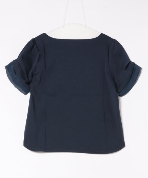 12Twelve Agenda(トゥエルブ アジェンダ)の「ハートネック異素材タックスリーブカットソープルオーバー(Tシャツ/カットソー・レディース・ネイビー/オフホワイト/ブルー/ブラック・M)」の5枚目の写真