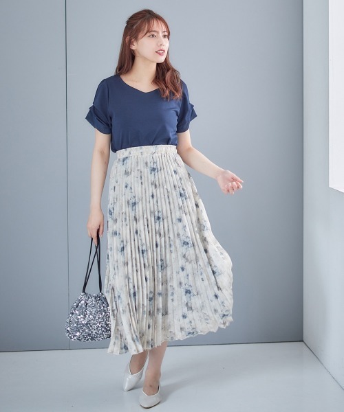 12Twelve Agenda(トゥエルブ アジェンダ)の「ハートネック異素材タックスリーブカットソープルオーバー(Tシャツ/カットソー・レディース・ネイビー/オフホワイト/ブルー/ブラック・M)」の14枚目の写真
