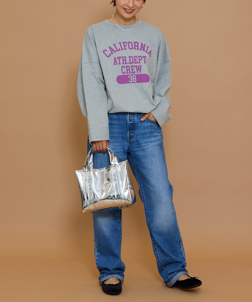 HELOYSE(エロイーズ)の「【HELOYSE/エロイーズ】boxy mirror tote:トートバッグ(トートバッグ・レディース・シルバー/ブラック・FREE)」の6枚目の写真