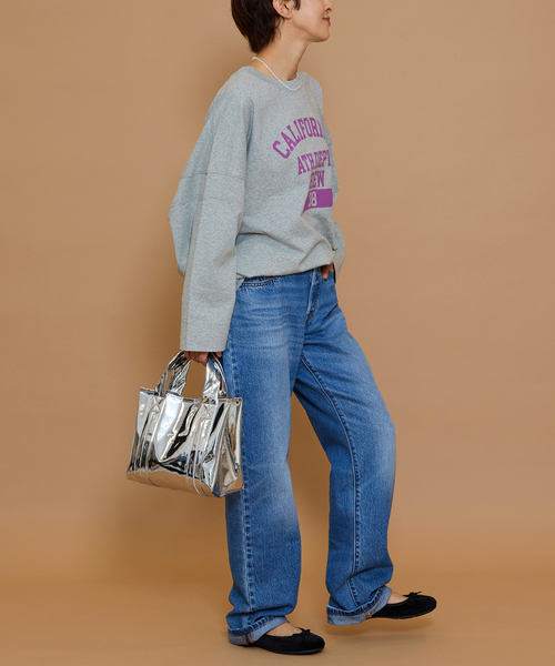 HELOYSE(エロイーズ)の「【HELOYSE/エロイーズ】boxy mirror tote:トートバッグ(トートバッグ・レディース・シルバー/ブラック・FREE)」の9枚目の写真