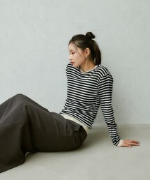 EMMEL REFINES | ＜EMMEL REFINES＞EM フライス クルーネック ロングスリーブ Tシャツ(Tシャツ/カットソー)