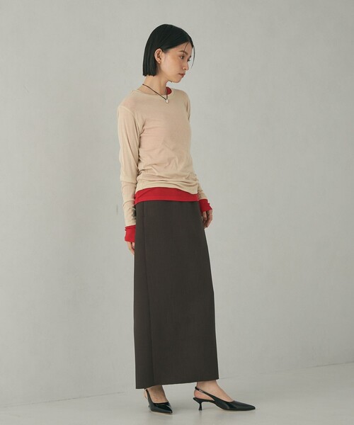 tシャツ 「EMMEL REFINES」EM クルーネック ロングスリーブ Tシャツ レディース EMMEL REFINES（エメルリファインズ）の「＜EMMEL REFINES＞EM