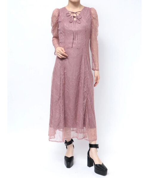 【セール】ダブルリボンレースワンピース（ワンピース）｜EATME（イートミー） 6,338円