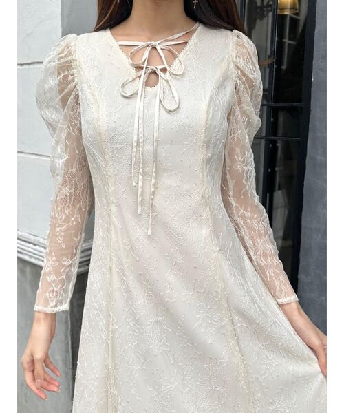 EATME（イートミー）の「ダブルリボンレースワンピース（ワンピース・レディース・ブラック/ピンク/アイボリー・SMALL/MEDIUM）」の11枚目の写真