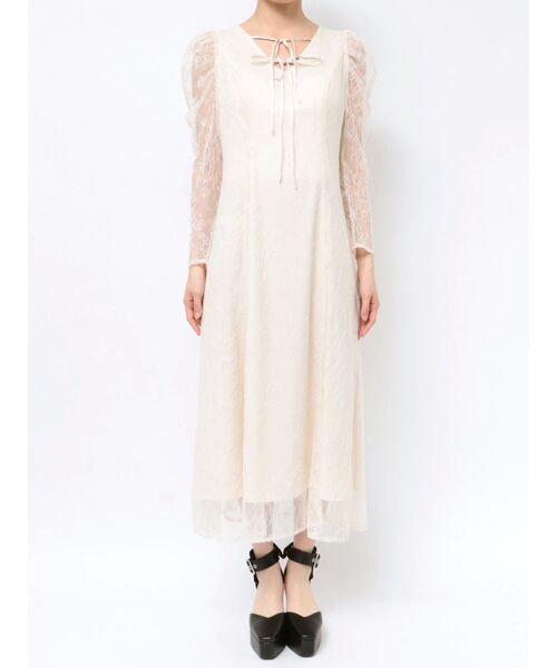 EATME（イートミー）の「ダブルリボンレースワンピース（ワンピース・レディース・ブラック/ピンク/アイボリー・SMALL/MEDIUM）」の13枚目の写真