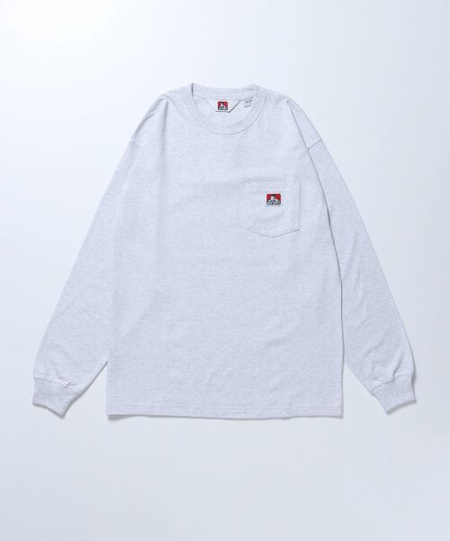 BEN DAVIS/WHITE LABEL(ベンデイビス ホワイトラベル)の「【BEN DAVIS(ベンデイビス)】L/S POCKET TEE REG / レギュラーシルエット 長袖 ロンT ブランドネーム ポケット付き(Tシャツ/カットソー・メンズ・チャコール/パープル/ホワイト/ブラック/グレー系その他/カーキ/アッシュグレー/グリーン系その他4・SMALL/MEDIUM/LARGE/X-LARGE)」の18枚目の写真