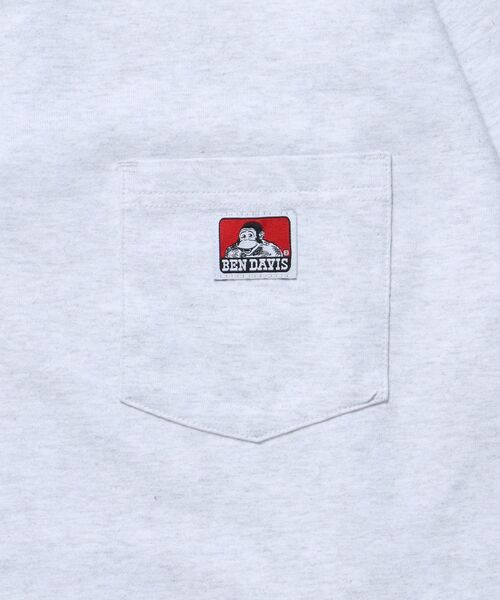 BEN DAVIS/WHITE LABEL(ベンデイビス ホワイトラベル)の「【BEN DAVIS(ベンデイビス)】L/S POCKET TEE REG / レギュラーシルエット 長袖 ロンT ブランドネーム ポケット付き(Tシャツ/カットソー・メンズ・チャコール/パープル/ホワイト/ブラック/グレー系その他/カーキ/アッシュグレー/グリーン系その他4・SMALL/MEDIUM/LARGE/X-LARGE)」の19枚目の写真
