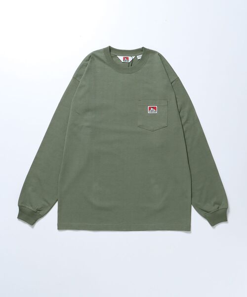 BEN DAVIS/WHITE LABEL(ベンデイビス ホワイトラベル)の「【BEN DAVIS(ベンデイビス)】L/S POCKET TEE REG / レギュラーシルエット 長袖 ロンT ブランドネーム ポケット付き(Tシャツ/カットソー・メンズ・チャコール/パープル/ホワイト/ブラック/グレー系その他/カーキ/アッシュグレー/グリーン系その他4・SMALL/MEDIUM/LARGE/X-LARGE)」の21枚目の写真