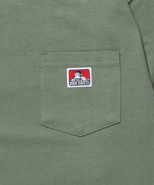 BEN DAVIS/WHITE LABEL(ベンデイビス ホワイトラベル)の「【BEN DAVIS(ベンデイビス)】L/S POCKET TEE REG / レギュラーシルエット 長袖 ロンT ブランドネーム ポケット付き(Tシャツ/カットソー・メンズ・チャコール/パープル/ホワイト/ブラック/グレー系その他/カーキ/アッシュグレー/グリーン系その他4・SMALL/MEDIUM/LARGE/X-LARGE)」の22枚目の写真