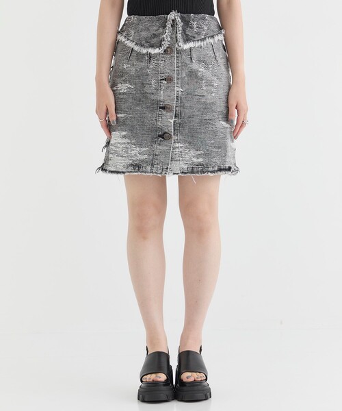 TAAKK（ターク）の「【TAAKK/ターク】DENIM SKIRT（デニムスカート・レディース・ダークインディゴブルー/ブラック・1/2）」の17枚目の写真