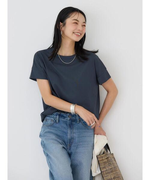 AMERICAN HOLIC（アメリカンホリック）の「接触冷感ショートスリーブカットプルオーバー（Tシャツ/カットソー・レディース・ネイビー/その他7/アイボリー/グレー系その他・L/M）」の8枚目の写真