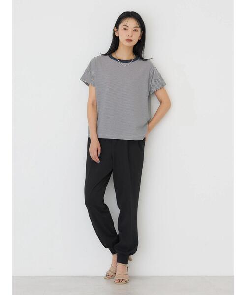 AMERICAN HOLIC（アメリカンホリック）の「接触冷感ショートスリーブカットプルオーバー（Tシャツ/カットソー・レディース・ネイビー/その他7/アイボリー/グレー系その他・L/M）」の13枚目の写真