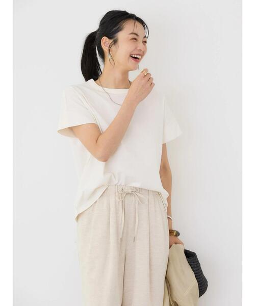 AMERICAN HOLIC（アメリカンホリック）の「接触冷感ショートスリーブカットプルオーバー（Tシャツ/カットソー・レディース・ネイビー/その他7/アイボリー/グレー系その他・L/M）」の16枚目の写真