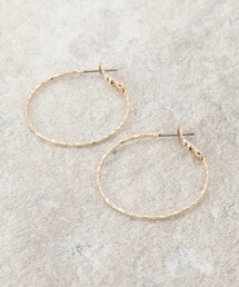 ねじりメタルフープピアス