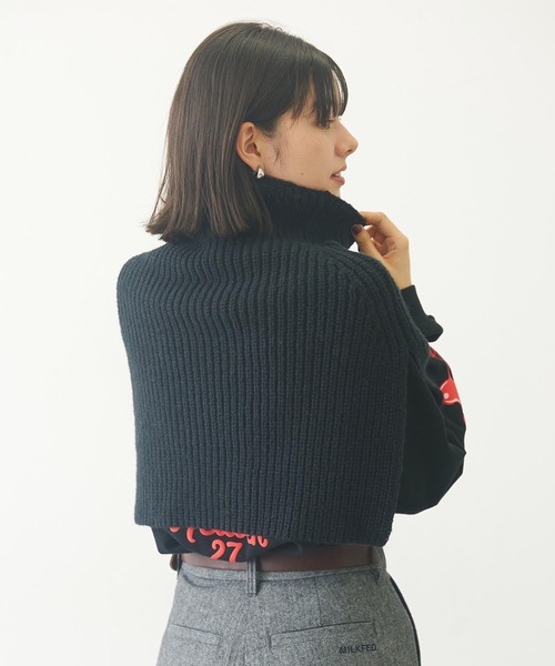 MILKFED.（ミルクフェド）の「KNITTED NECK WARMER（ネックウォーマー/スヌード・レディース・ブラック/アッシュ/ベージュ・ONE SIZE）」の17枚目の写真