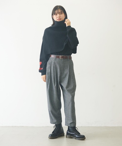 MILKFED.（ミルクフェド）の「KNITTED NECK WARMER（ネックウォーマー/スヌード・レディース・ブラック/アッシュ/ベージュ・ONE SIZE）」の18枚目の写真