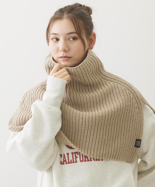 MILKFED.（ミルクフェド）の「KNITTED NECK WARMER（ネックウォーマー/スヌード・レディース・ブラック/アッシュ/ベージュ・ONE SIZE）」の19枚目の写真