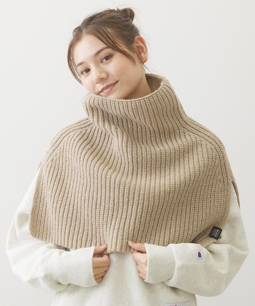 MILKFED.（ミルクフェド）の「KNITTED NECK WARMER（ネックウォーマー/スヌード・レディース・ブラック/アッシュ/ベージュ・ONE SIZE）」の20枚目の写真