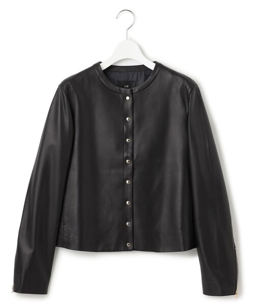 セール】ラムレザー ノーカラージャケット（ノーカラージャケット