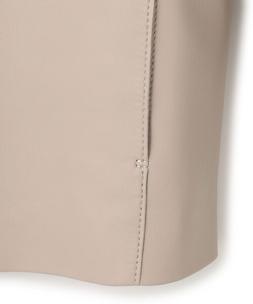 セール】ラムレザー ノーカラージャケット（ノーカラージャケット