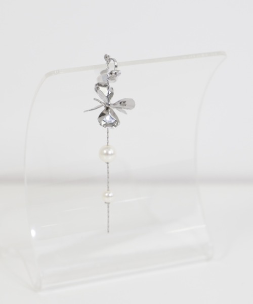 Cupid Heart(キューピッドハート)の「【Cupid Heart】結婚式用!メタリックフラワーパールイヤリング(イヤリング・レディース・ゴールド/シルバー・MEDIUM)」の22枚目の写真