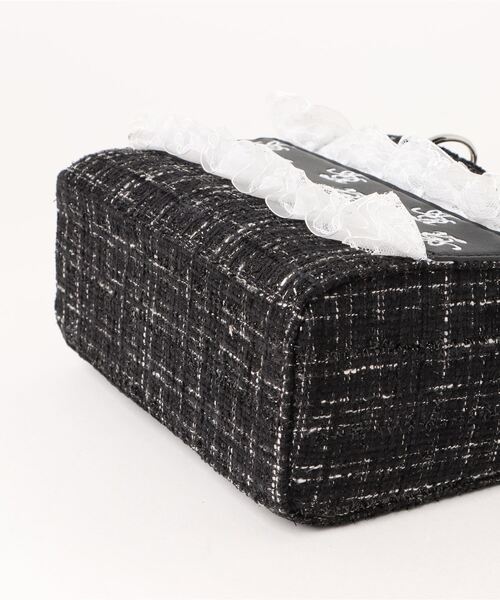 Ank Rouge(アンクルージュ)の「モノグラムツイードBAG(ショルダーバッグ・レディース・ホワイト/ピンク/ブルー/ブラック・FREE)」の6枚目の写真