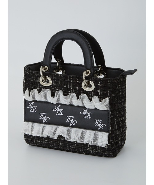 Ank Rouge(アンクルージュ)の「モノグラムツイードBAG(ショルダーバッグ・レディース・ホワイト/ピンク/ブルー/ブラック・FREE)」の10枚目の写真