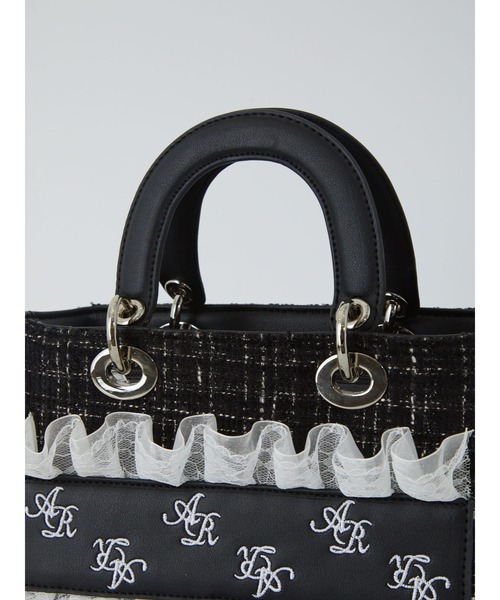Ank Rouge(アンクルージュ)の「モノグラムツイードBAG(ショルダーバッグ・レディース・ホワイト/ピンク/ブルー/ブラック・FREE)」の11枚目の写真