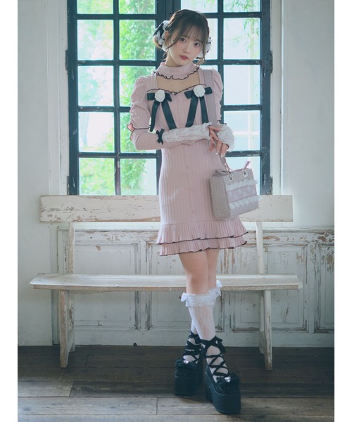 Ank Rouge(アンクルージュ)の「モノグラムツイードBAG(ショルダーバッグ・レディース・ホワイト/ピンク/ブルー/ブラック・FREE)」の19枚目の写真