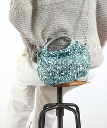 COOCO（クーコ）の「スパンコールふっくら丸手ハンドル２ＷＡＹバッグ（ハンドバッグ）」