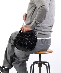 COOCO（クーコ）の「スパンコールふっくら丸手ハンドル２ＷＡＹバッグ（ハンドバッグ）」