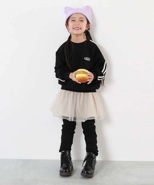 devirock(デビロック)の「洗える ざっくり編み 猫耳 ニットキャップ(ニットキャップ/ビーニー・キッズ・スミクロ/ブラウン/ライラック・M/L)」の4枚目の写真