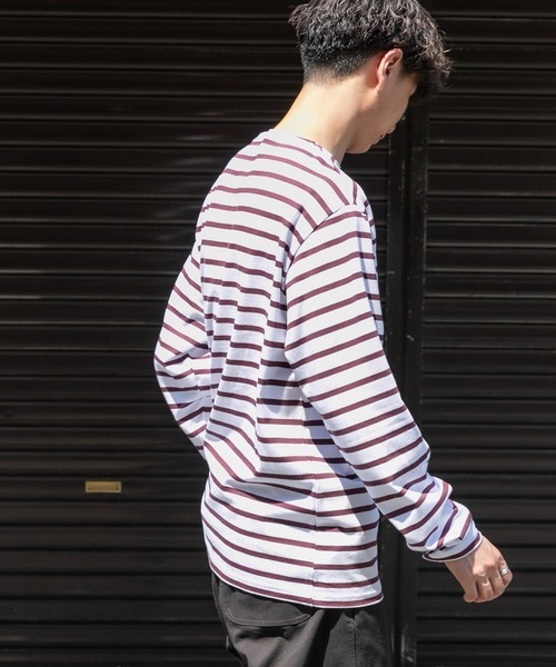 FORK&SPOON(フォークアンドスプーン)の「FORK&SPOON ボートネックボーダー(Tシャツ/カットソー・メンズ・ホワイト系その他/レッド系その他/ベージュ系その他/ブルー系その他・3/4/5)」の13枚目の写真