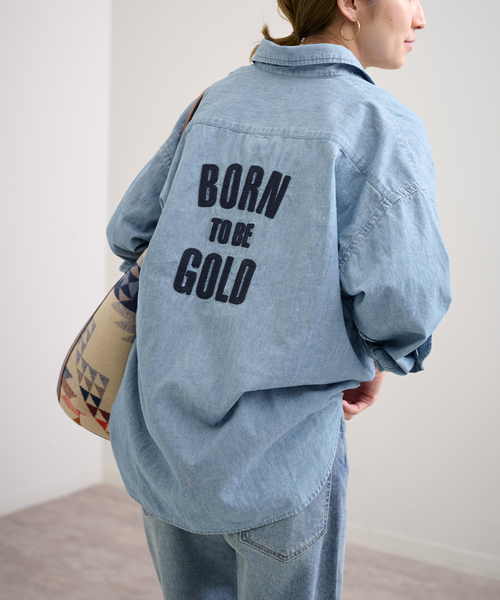 FRAMeWORK（フレームワーク）の「ダンガリーBack刺繍シャツ（シャツ