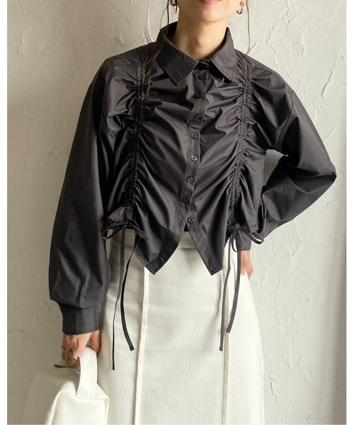other - グッドグリーフ Gather Blouse ブラウス シャツ 長袖 F 黒 CLANE（クラネ）の「PUFF SLEEVE GATHER BLOUSE（シャツ