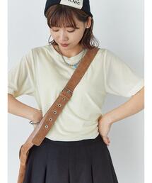 ehka sopo | ベロア半袖カットソー(Tシャツ/カットソー)