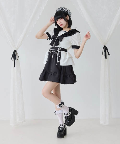 DearMyLove（ディアマイラブ）の「二段フリルセーラーブラウス（シャツ