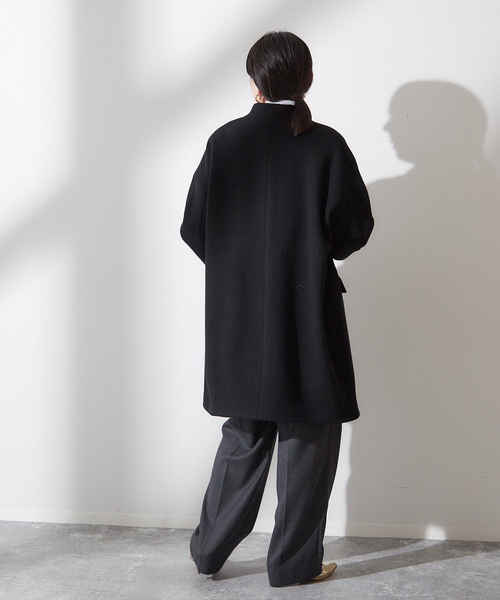 SUPER140S/GIOLICAコクーンコート（ノーカラーコート）｜journal